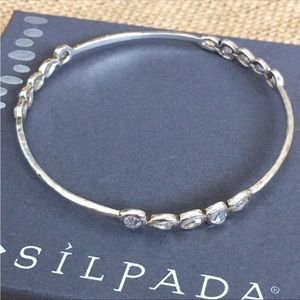 Silpada Magnifique 925 Sterling Cubic Zirconia
Bangle Bracelet B2705